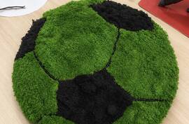 3D machová futbalová lopta