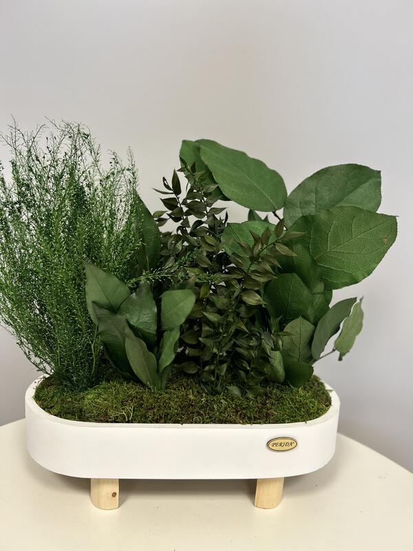 Rastlinná dekorácia Biela1